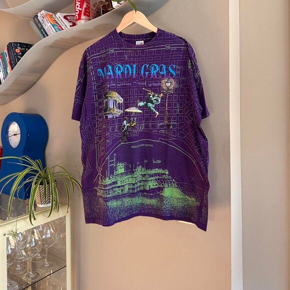 Vintage 1992 Mardi Gras Shirt - Picture 1 of 8